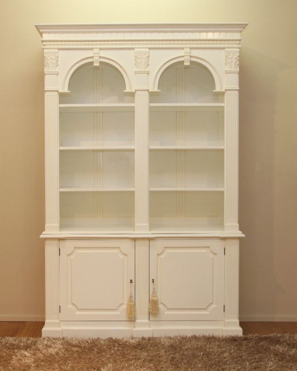 Provincial Arch Bookcase 2 door